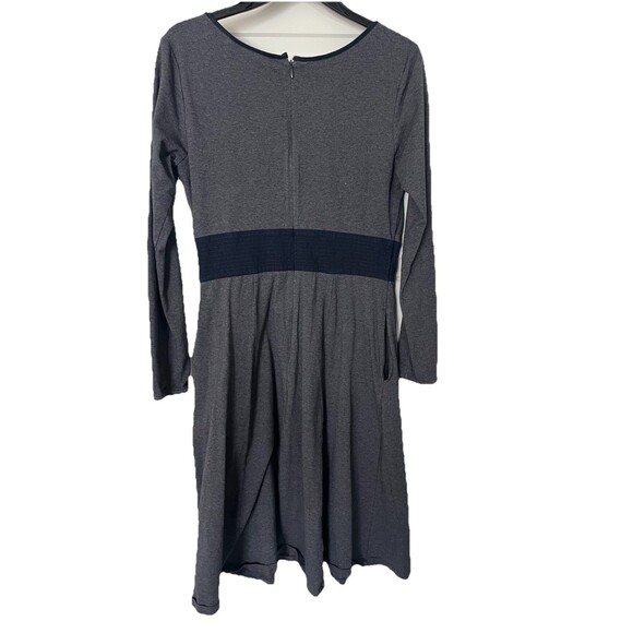 Eshakti Knit Dress Size 8 Gray Blue Fit & Flare Work Casual Basic - Picture 4 of 9